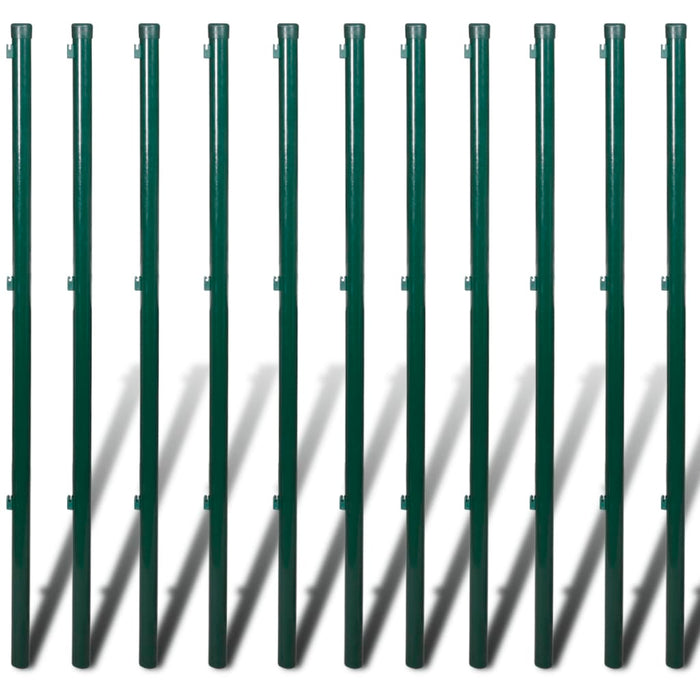 vidaXL || vidaXL Chain Link Fence with Posts Spike Steel 4'11"x82'