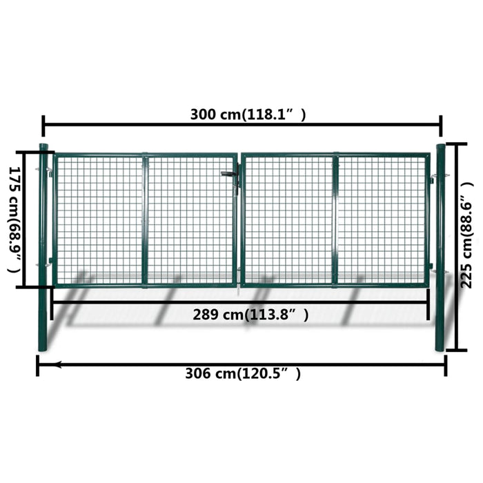 vidaXL || vidaXL Chain Link Fence with Posts Spike Galvanized Steel 4.1ftx49.2ft