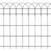 vidaXL || vidaXL Garden Border Fence Powder-coated Iron 32.8'x2.1'