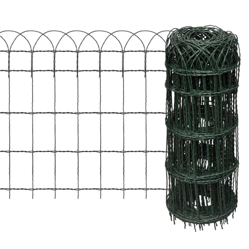 vidaXL || vidaXL Garden Border Fence Powder-coated Iron 82'x2.1'