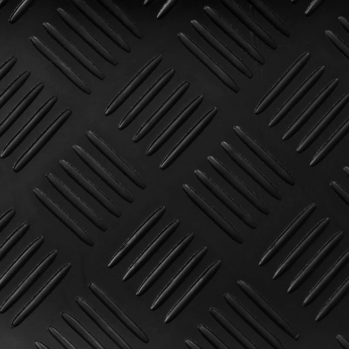 vidaXL || Rubber Floor Mat Anti-Slip 16' x 3' Checker Plate