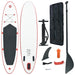 vidaXL || Stand Up Paddle Board Set SUP Surfboard Inflatable Red and White