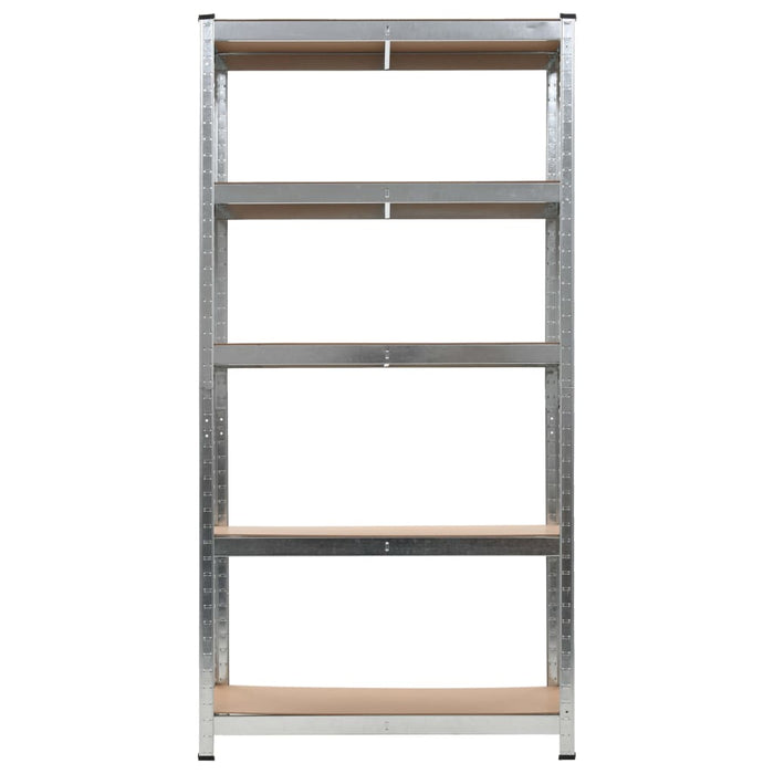 vidaXL || vidaXL 5-Layer Heavy-duty Shelves 10 pcs Silver Steel&Engineered Wood