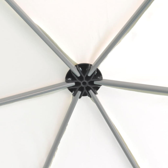 vidaXL || vidaXL Hexagonal Pop-Up Marquee with 6 Sidewalls Cream White 11.8'x10.2'