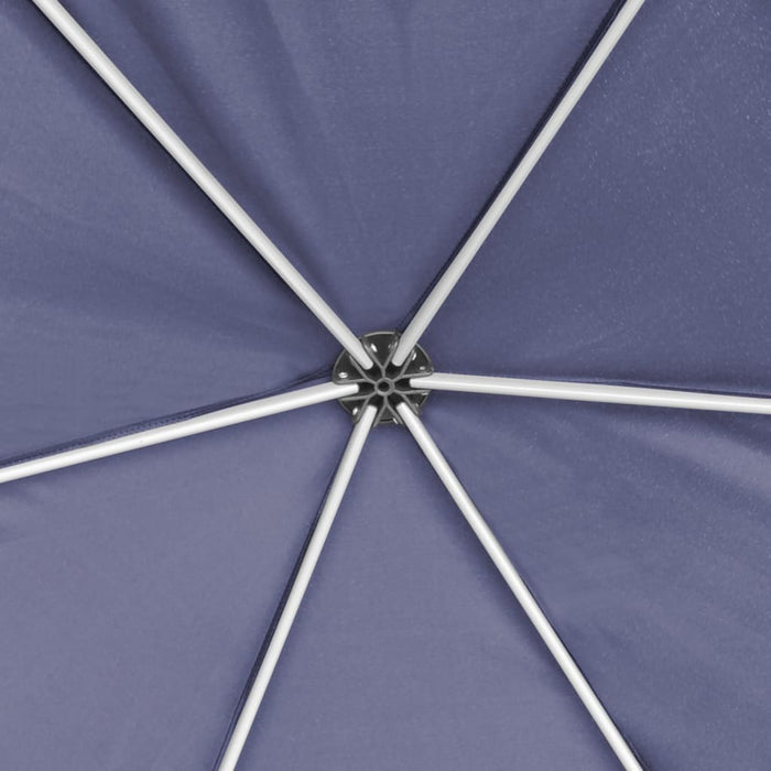 vidaXL || vidaXL Hexagonal Pop-Up Marquee with 6 Sidewalls Dark Blue 11.8'x10.2'