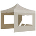 vidaXL || vidaXL Professional Folding Party Tent with Walls Aluminum 9.8'x9.8' Cream
