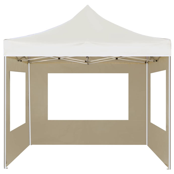 vidaXL || vidaXL Professional Folding Party Tent with Walls Aluminum 9.8'x9.8' Cream