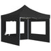 vidaXL || vidaXL Professional Folding Party Tent with Walls Aluminum 9.8'x9.8' Anthracite