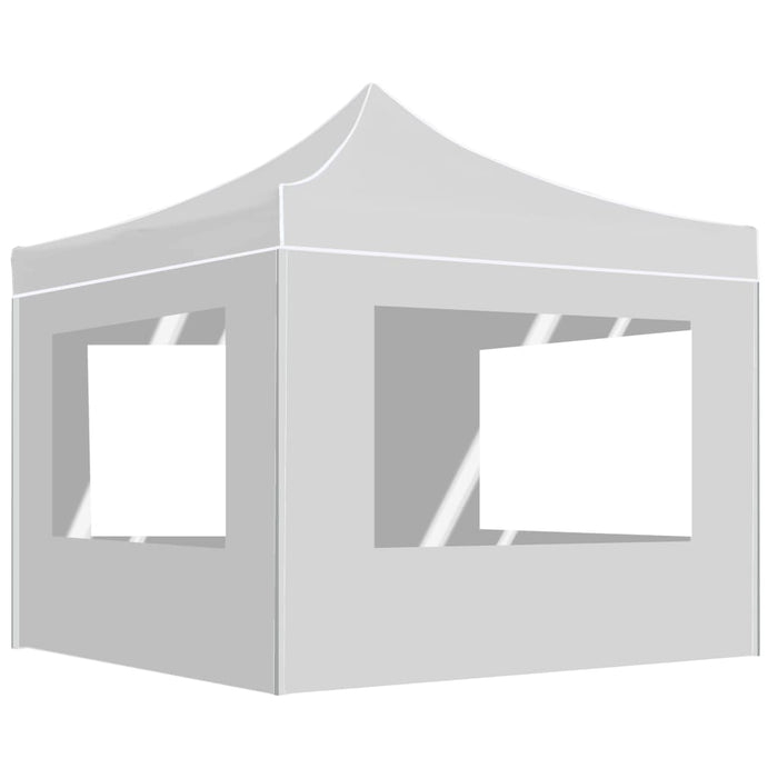 vidaXL || vidaXL Professional Folding Party Tent with Walls Aluminum 9.8'x9.8' White