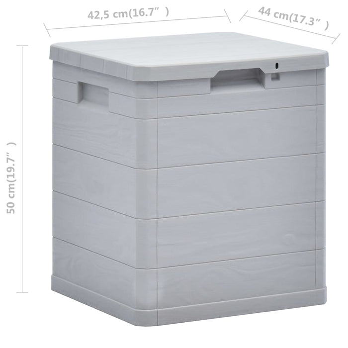 vidaXL || vidaXL Patio Storage Box 23.8 gal Light Gray