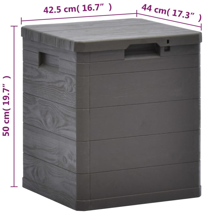 vidaXL || vidaXL Patio Storage Box 23.8 gal Brown