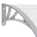 vidaXL || vidaXL Door Canopy Gray and Transparent94.5"x31.5" PC