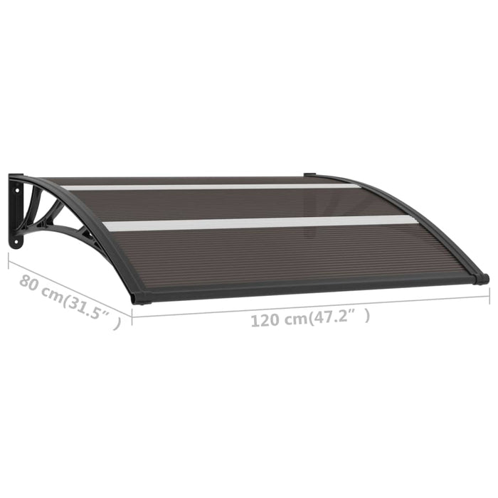 vidaXL || vidaXL Door Canopy Black 47.2"x31.5" PC