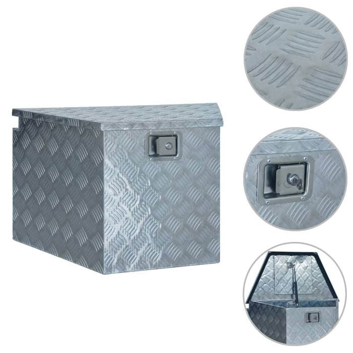 vidaXL || vidaXL Aluminum Box 29"/15"x16.1"x18.1" Silver