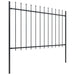 vidaXL || vidaXL Garden Fence with Spear Top Steel 66.9"x47.2" Black