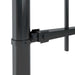 vidaXL || vidaXL Garden Fence with Hoop Top Steel 5.6' Black