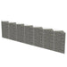 vidaXL || vidaXL Gabion Wall Galvanized Steel 177.2"x11.8"x39.4"