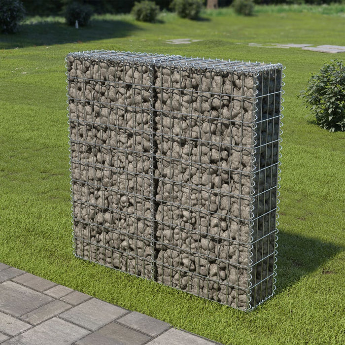 vidaXL || vidaXL Gabion Wall with Covers Galvanized Steel 39.4"x7.87"x39.4"