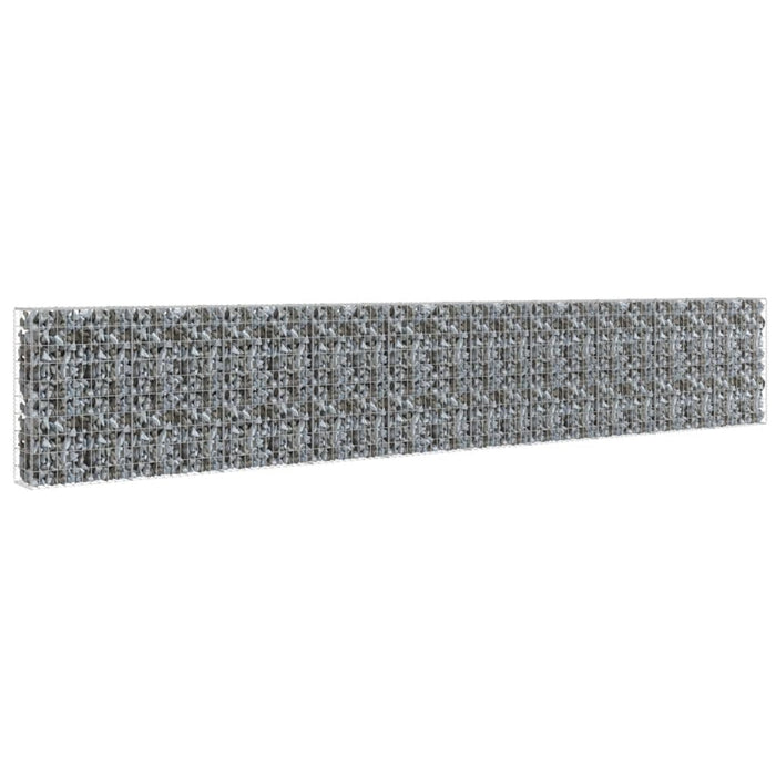 vidaXL || vidaXL Gabion Wall with Covers Galvanized Steel 236"x11.8"x39.4"