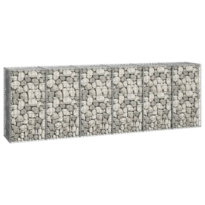 vidaXL || vidaXL Gabion Wall with Covers Galvanized Steel 118"x19.7"x39.4"