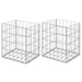 vidaXL || vidaXL Gabion Baskets 2 pcs Galvanized Steel 11.8"x11.8"x15.7"