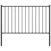 vidaXL || vidaXL Fence Panel with Posts Powder-coated Steel 5.6'x3.3' Black