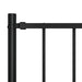 vidaXL || vidaXL Fence Panel with Posts Powder-coated Steel 5.6'x3.3' Black