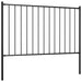vidaXL || vidaXL Fence Panel with Posts Powder-coated Steel 5.6'x4.1' Black