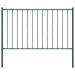 vidaXL || vidaXL Fence Panel with Posts Powder-coated Steel 5.6'x3.3' Anthracite