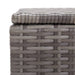 vidaXL || vidaXL Patio Storage Box Gray 59.1"x19.7"x23.6" Poly Rattan