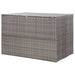 vidaXL || vidaXL Patio Storage Box Gray 59.1"x39.4"x39.4" Poly Rattan