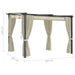 vidaXL || vidaXL Gazebo with Curtains 9.8'x9.8' Cream Steel
