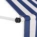 vidaXL || vidaXL Manual Retractable Awning 39.4" Blue and White Stripes