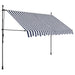 vidaXL || vidaXL Manual Retractable Awning with LED 118.1" Blue and White