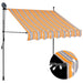 vidaXL || vidaXL Manual Retractable Awning with LED 78.7" Yellow and Blue