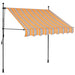 vidaXL || vidaXL Manual Retractable Awning with LED 78.7" Yellow and Blue