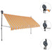 vidaXL || vidaXL Manual Retractable Awning with LED 137.8" Yellow and Blue