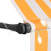 vidaXL || vidaXL Manual Retractable Awning with LED 59.1" White and Orange