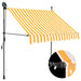 vidaXL || vidaXL Manual Retractable Awning with LED 78.7" White and Orange