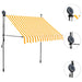 vidaXL || vidaXL Manual Retractable Awning with LED 78.7" White and Orange