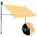 vidaXL || vidaXL Manual Retractable Awning with LED 118.1" White and Orange