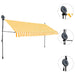 vidaXL || vidaXL Manual Retractable Awning with LED 137.8" White and Orange
