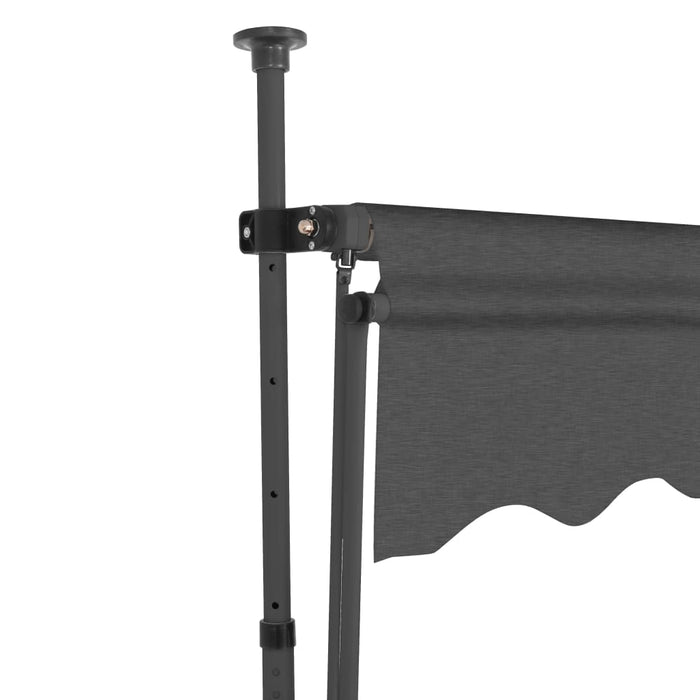 vidaXL || vidaXL Manual Retractable Awning with LED 59.1" Anthracite