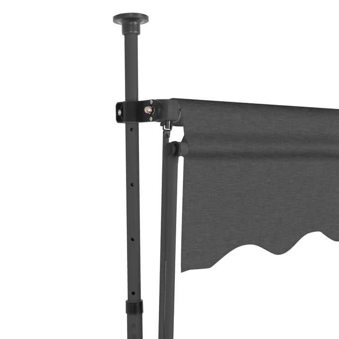 vidaXL || vidaXL Manual Retractable Awning with LED 78.7" Anthracite