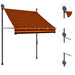 vidaXL || vidaXL Manual Retractable Awning with LED 59.1" Orange and Brown