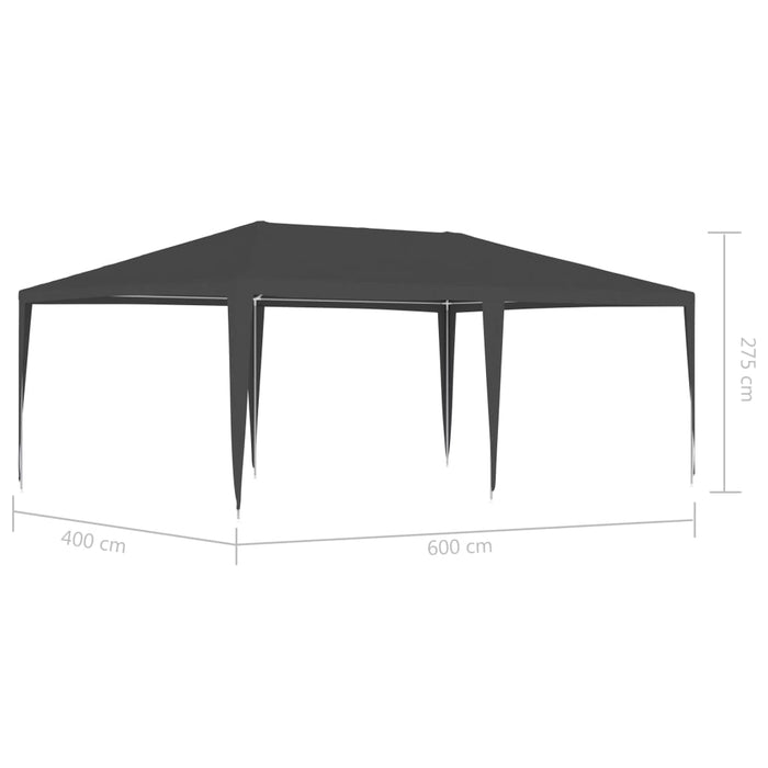 vidaXL || vidaXL Professional Party Tent 13.1'x19.7' Anthracite 0.3 oz/ft²