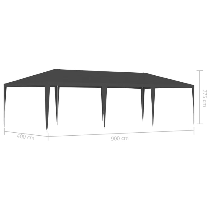 vidaXL || vidaXL Professional Party Tent 13.1'x29.5' Anthracite 0.3 oz/ft²