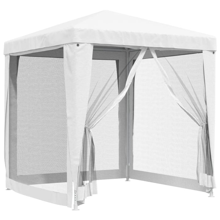 vidaXL || vidaXL Party Tent with 4 Mesh Sidewalls 6.6'x6.6' White