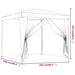 vidaXL || vidaXL Party Tent with 4 Mesh Sidewalls 8.2'x8.2' White