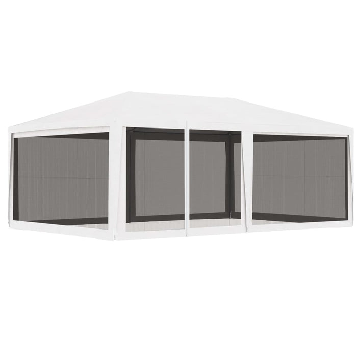 vidaXL || vidaXL Party Tent with 4 Mesh Sidewalls 13.1'x19.7' White